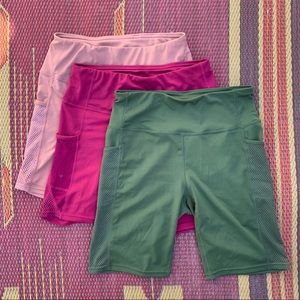 Women's Multi-Color Active Shorts Set